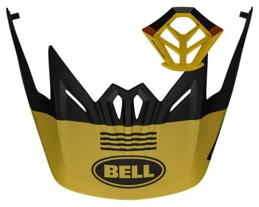 Kit Visiera Full-9 Bell + Mentoniera Nero Opaco / Giallo