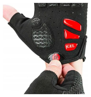 Paire de Gants de Cyclisme Demi-Doigts Extérieurs Respirants rouge