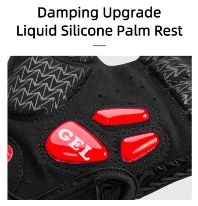 Paire de Gants de Cyclisme Demi-Doigts Extérieurs Respirants rouge