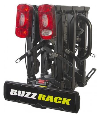 Portabicicletas para bola de remolque Buzz Rack E-Scorpion Lite 3 - 13 pines - 3 bicicletas (compatible con bicicletas eléctricas) Negro