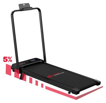 Tapis de course Fitness T7 avec poignées pliable compact Noir