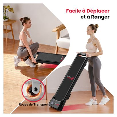 Tapis de course Fitness T7 avec poignées pliable compact Noir