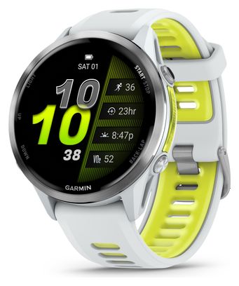 Montre GPS Garmin Forerunner 970 Blanc Titane Silver