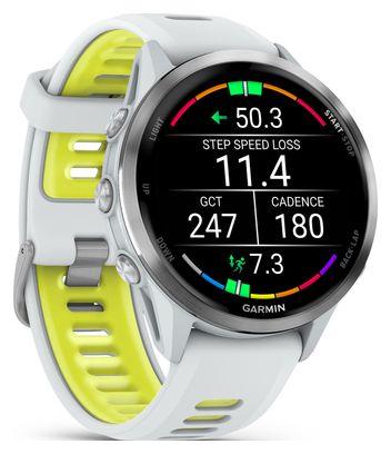 Montre GPS Garmin Forerunner 970 Blanc Titane Silver