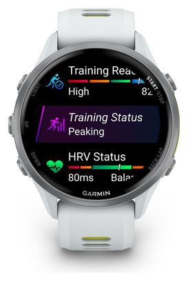 Montre GPS Garmin Forerunner 970 Blanc Titane Silver