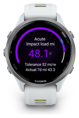 Montre GPS Garmin Forerunner 970 Blanc Titane Silver