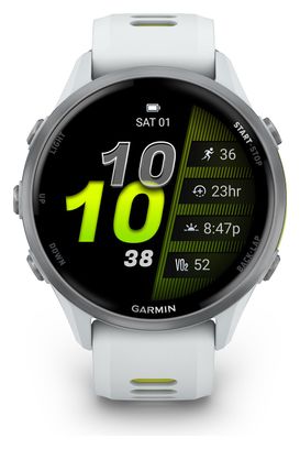 Montre GPS Garmin Forerunner 970 Blanc Titane Silver