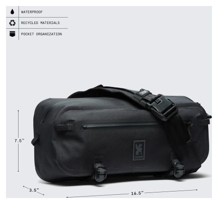 Unisex Chrome Kadet Waterproof Shoulder Bag 9L Black | Alltricks.com