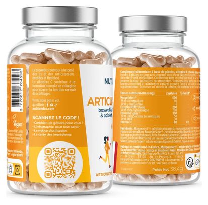 Formule Articulations - Confort Articulaire & Protection Os et Cartilages - Vegan - 60 gélules