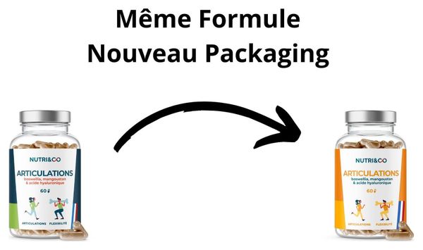 Formule Articulations - Confort Articulaire & Protection Os et Cartilages - Vegan - 60 gélules