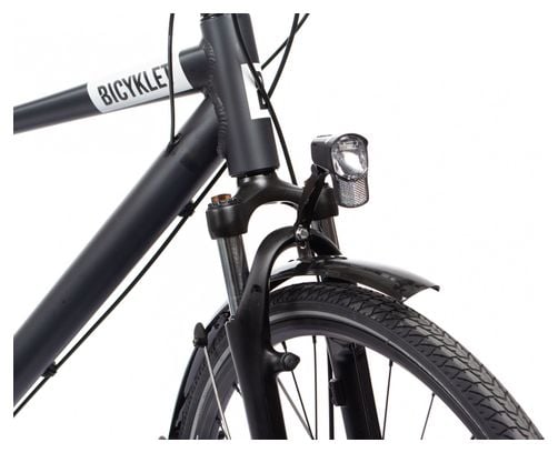 Bicyklet Leon City Bike Shimano Acera/Altus 8S 700 mm Schwarz Matt