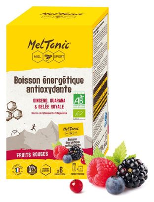 Lot de 6 Boissons Énergétiques Meltonic Bio Antioxydante Fruits Rouges 6x35g