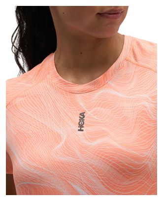 Hoka EveryRun hardloop-T-shirt, roze, dames