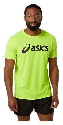 Maillot manches courtes Asics Core Run Jaune Noir Homme