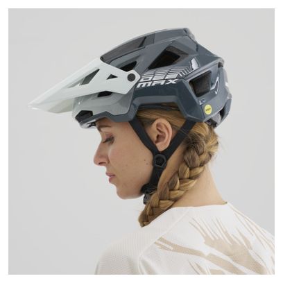 Mavic Deemax Trail Mountain Bike Helmet, Gray/Blue