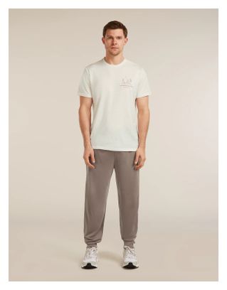 T-Shirt Icebreaker 150 Tech Lite Tee Peaceful Pass Ecru Blanc Homme 