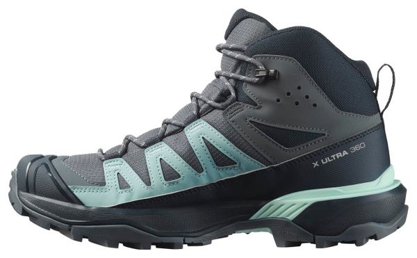 Salomon X Ultra 360 Mid GTX Wanderschuhe Grau/Blau Damen