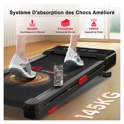 Tapis de course Fitness Y1 inclinaison automatique compact Noir avec tapis