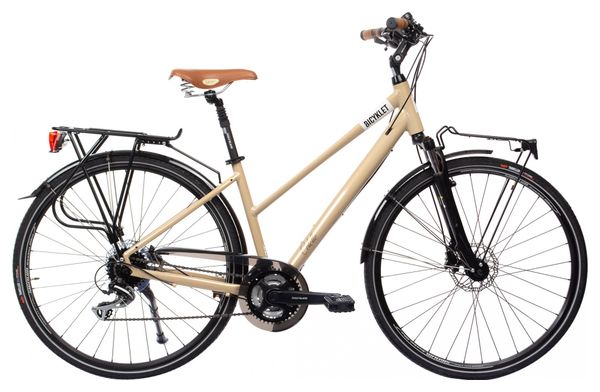 Bicyklet Colette Bicicleta de Ciudad para Mujer Shimano Acera/Altus 8S 700 mm Marfil Brillante