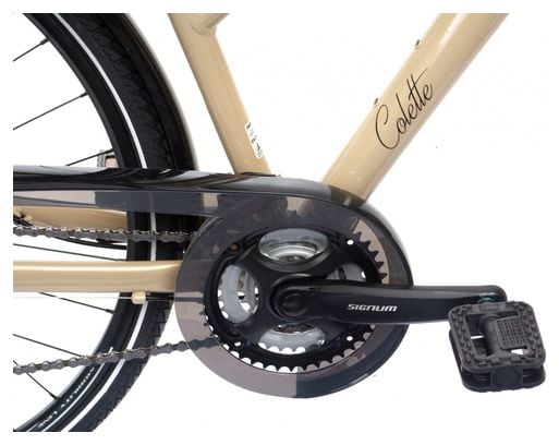 Bicyklet Colette Bicicleta de Ciudad para Mujer Shimano Acera/Altus 8S 700 mm Marfil Brillante