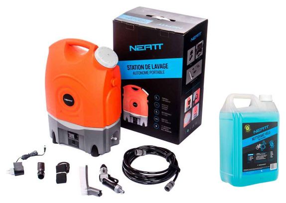 Pack Stazione di Lavaggio / Pulitore Alta Pressione Autonomo Neatt Con Riserva 17L + Sgrassante Bici Bike Cleaner 5L
