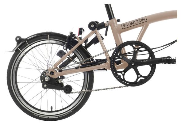 Brompton C Line Explore Mid Brompton Vouwfiets 6V 16'' Beige Dune Sand