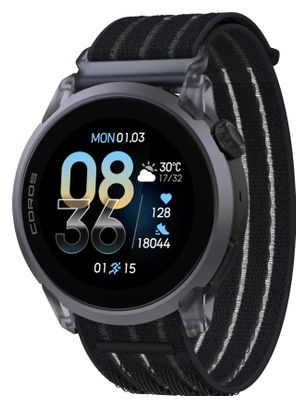 Coros Pace 4 GPS Watch, Aluminum, Nylon, Black, Crystal