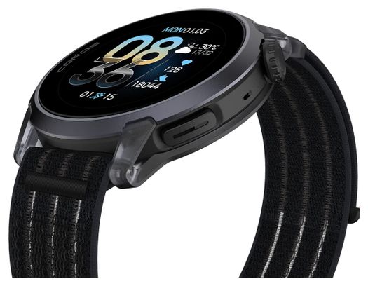 Coros Pace 4 GPS Watch, Aluminum, Nylon, Black, Crystal