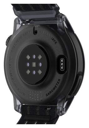 Coros Pace 4 GPS Watch, Aluminum, Nylon, Black, Crystal