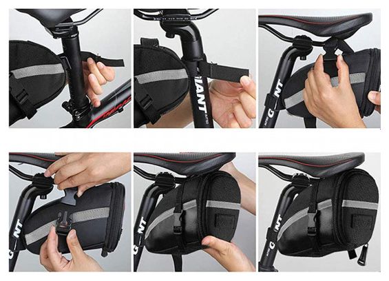 Sacoche de vélo Sacoche arrière 1 2 litre Noir