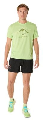 Maillot manches courtes Asics Fujitrail Logo Jaune Homme