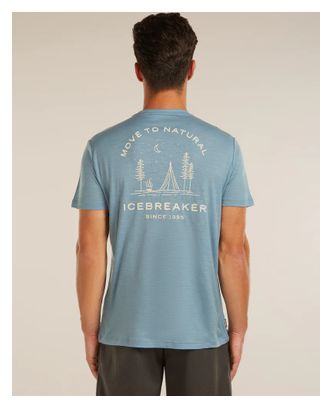 Maglietta Icebreaker 150 Tech Lite Tee Peaceful Pass blu da uomo 