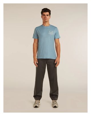 Maglietta Icebreaker 150 Tech Lite Tee Peaceful Pass blu da uomo 