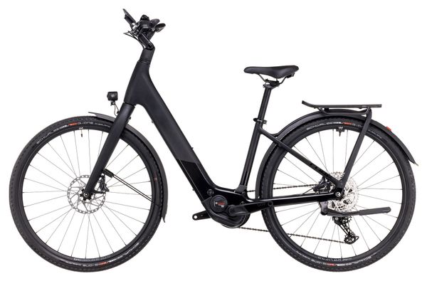 VTC Électrique Cube Kathmandu Hybrid C:62 SLX 400X Easy Entry Shimano Deore 12V 400 Wh 700 mm Gris Carbon Noir 2025