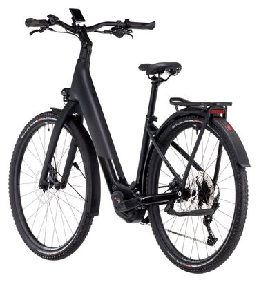 VTC Électrique Cube Kathmandu Hybrid C:62 SLX 400X Easy Entry Shimano Deore 12V 400 Wh 700 mm Gris Carbon Noir 2025