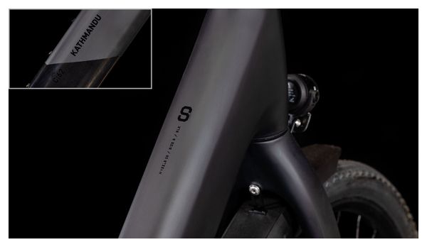VTC Électrique Cube Kathmandu Hybrid C:62 SLX 400X Easy Entry Shimano Deore 12V 400 Wh 700 mm Gris Carbon Noir 2025