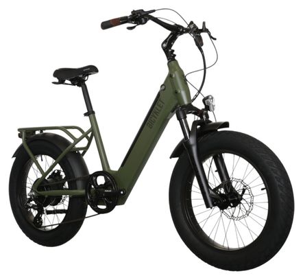 Bicyklet Electric Shortail Cargo Bike Shimano Altus 7S 670 Wh 20'' Verde Khaki
