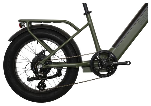Bicyklet Electric Shortail Cargo Bike Shimano Altus 7S 670 Wh 20'' Verde Khaki