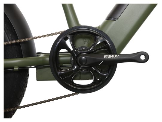 Bicyklet Electric Shortail Cargo Bike Shimano Altus 7S 670 Wh 20'' Verde Khaki
