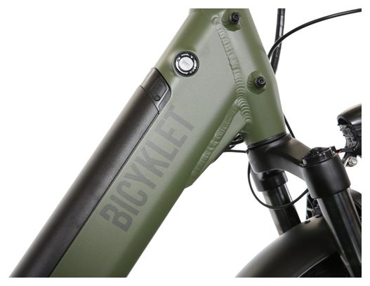 Bicyklet Electric Shortail Cargo Bike Shimano Altus 7S 670 Wh 20'' Verde Khaki
