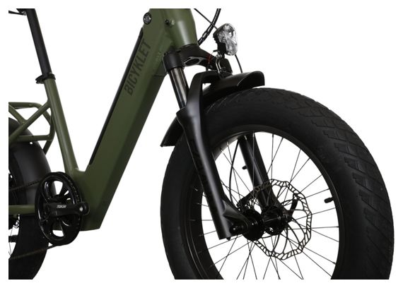 Bicyklet Electric Shortail Cargo Bike Shimano Altus 7S 670 Wh 20'' Verde Khaki