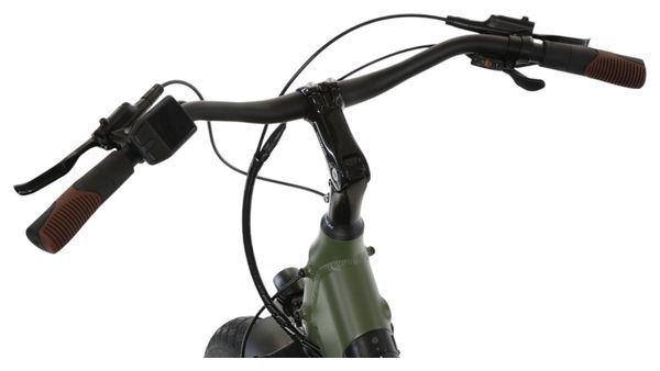 Bicyklet Electric Shortail Cargo Bike Shimano Altus 7S 670 Wh 20'' Verde Khaki