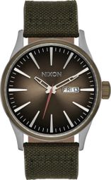 Montre Unisexe Nixon Sentry Nylon Silver/Lt Marron