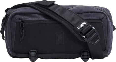 Chrome Mini Kadet 5L Umhängetasche aus schwarzem Canvas und Leder