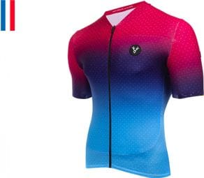 LeBram Vence Short Sleeve Jersey Red Blue Fitted