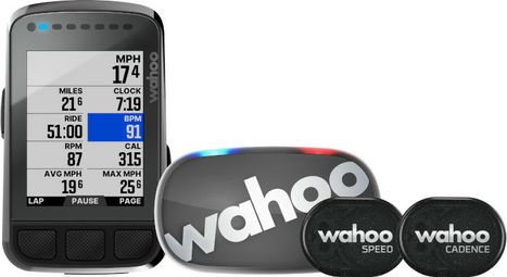 Wahoo Fitness Elemnt Bolt V2 GPS-Computer - Tickr Cardio / Speed / Cadence Bundle