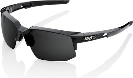 Lunettes 100% Speedcoupe Polished Black / Ecran PeakPolar Gris