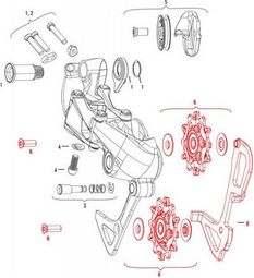 Sram rear derailleur gx 1x11/force1/rival1 type 2.1 cage and pulley kit long cage