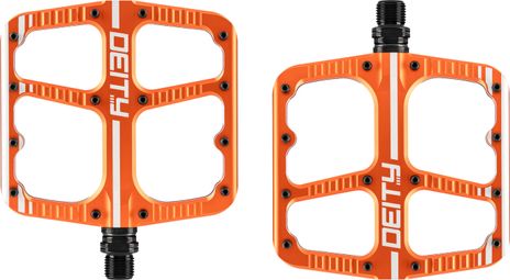 Paire de Pédales Plates Deity Flat Trak Orange