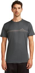 Camiseta Icebreaker 150 Tech Lite Tee Range Stripes Gris para hombre 
